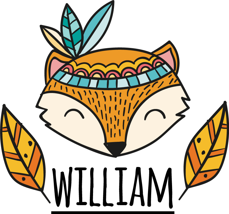 Zvířecí vinylový koberec s personalizovanou liškou - TenStickers