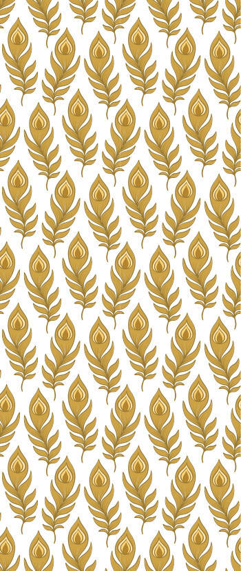 Zvířecí vinylový koberec modrá krůta se zlatými květy - TenStickers