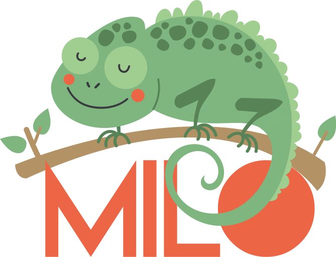 Zvířecí vinylový koberec chameleon s jménem - TenStickers