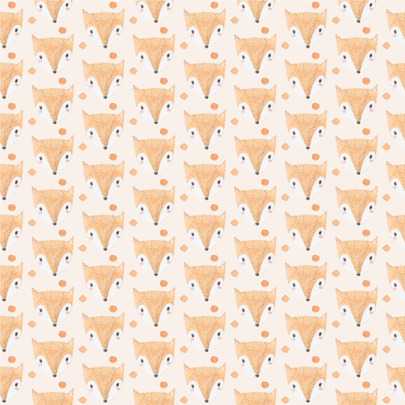 Zvířecí vinylový koberec s motivem liščat - TenStickers