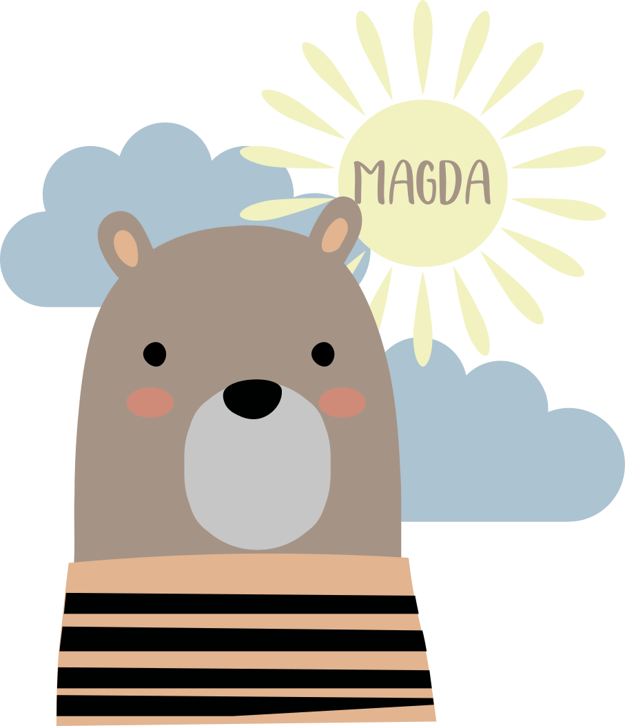 Zvířecí vinylový koberec s medvědem na míru - TenStickers