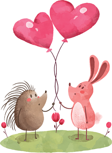 Zvířecí vinylový koberec roztomilí zvířecí společníci - TenStickers