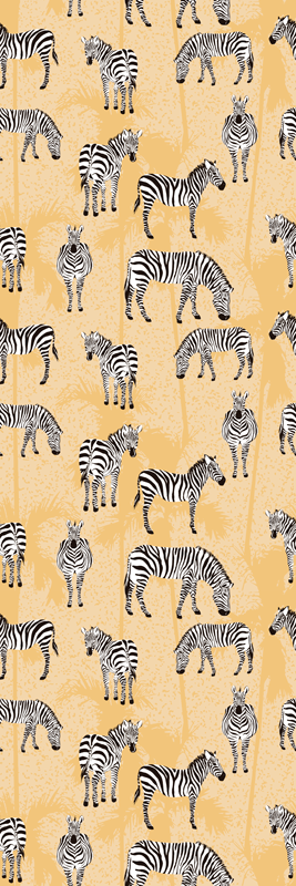 Zvířecí vinylový koberec s vzorem zebra - TenStickers