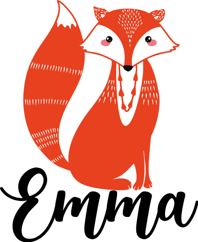 Zvířecí vinylový koberec s roztomilou liškou - TenStickers