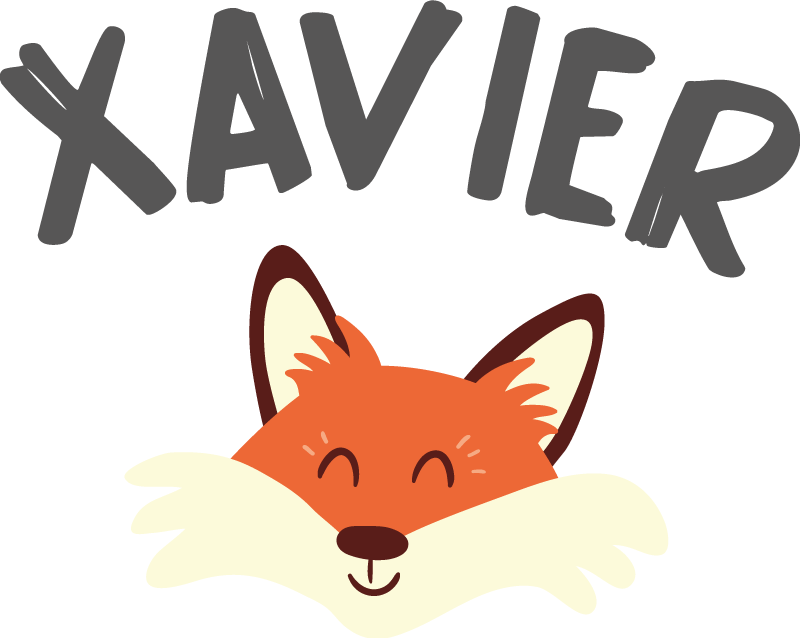 Zvířecí vinylový koberec hravá liščí hlava - TenStickers