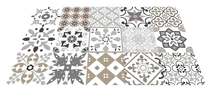 Kuchyňský vinylový koberec geometrická dlažba - TenStickers