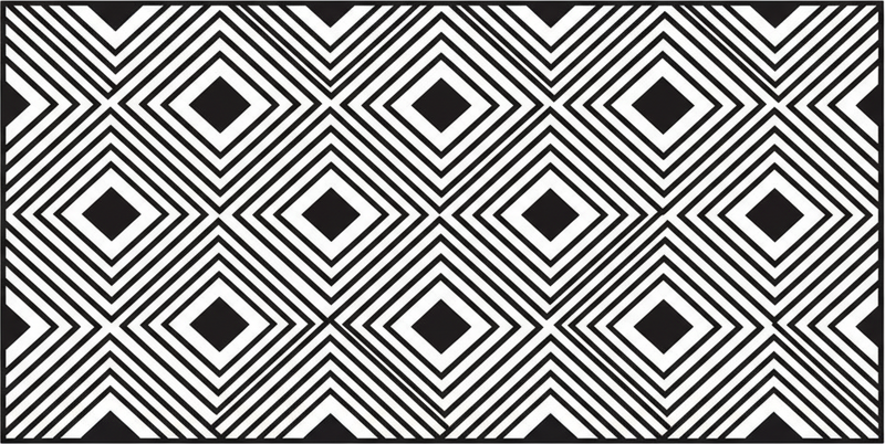 Kuchyňský vinylový koberec s odvážným diamantovým vzorem - TenStickers