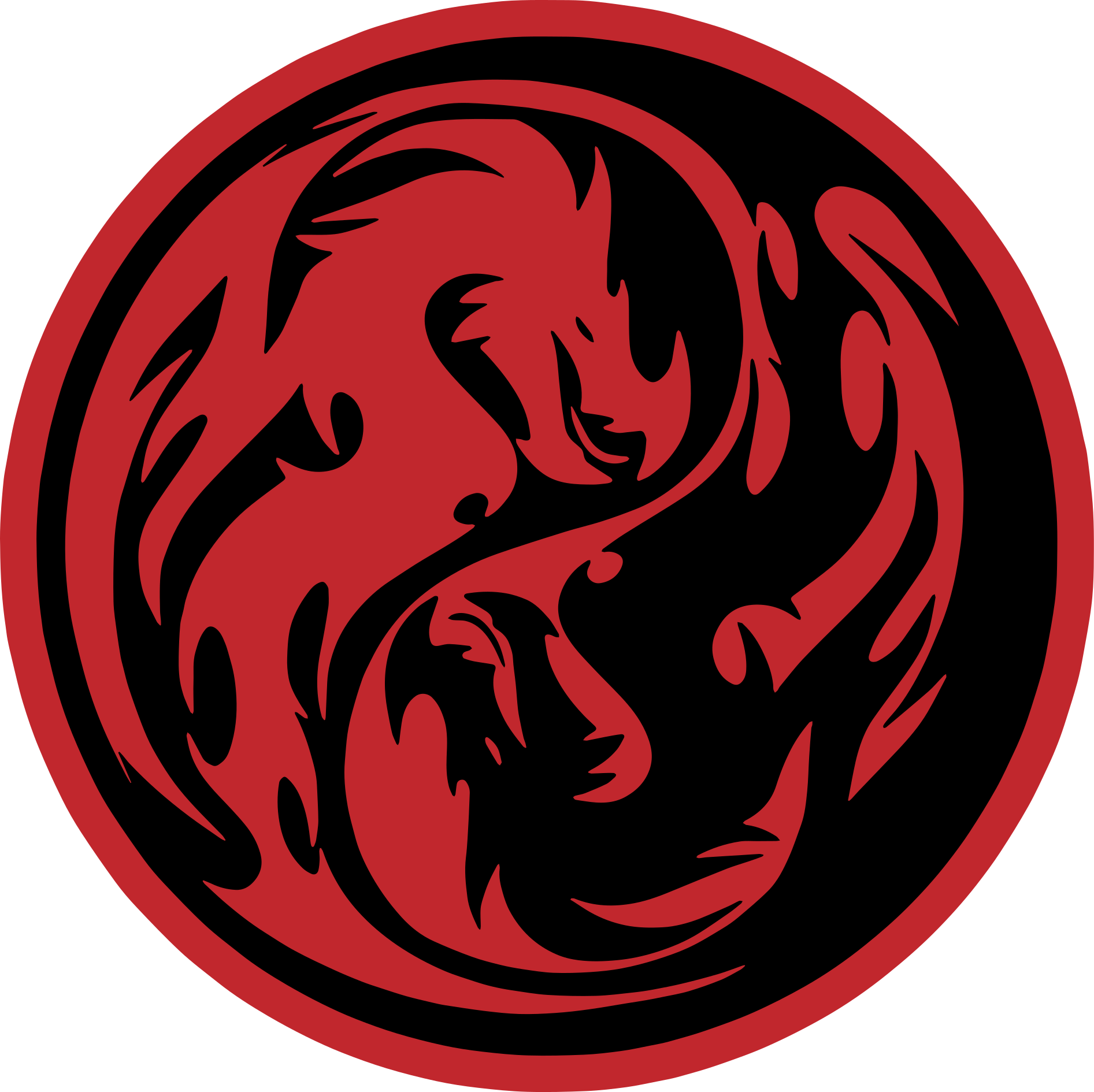 Zvířecí vinylový koberec draci jin a jang - TenStickers