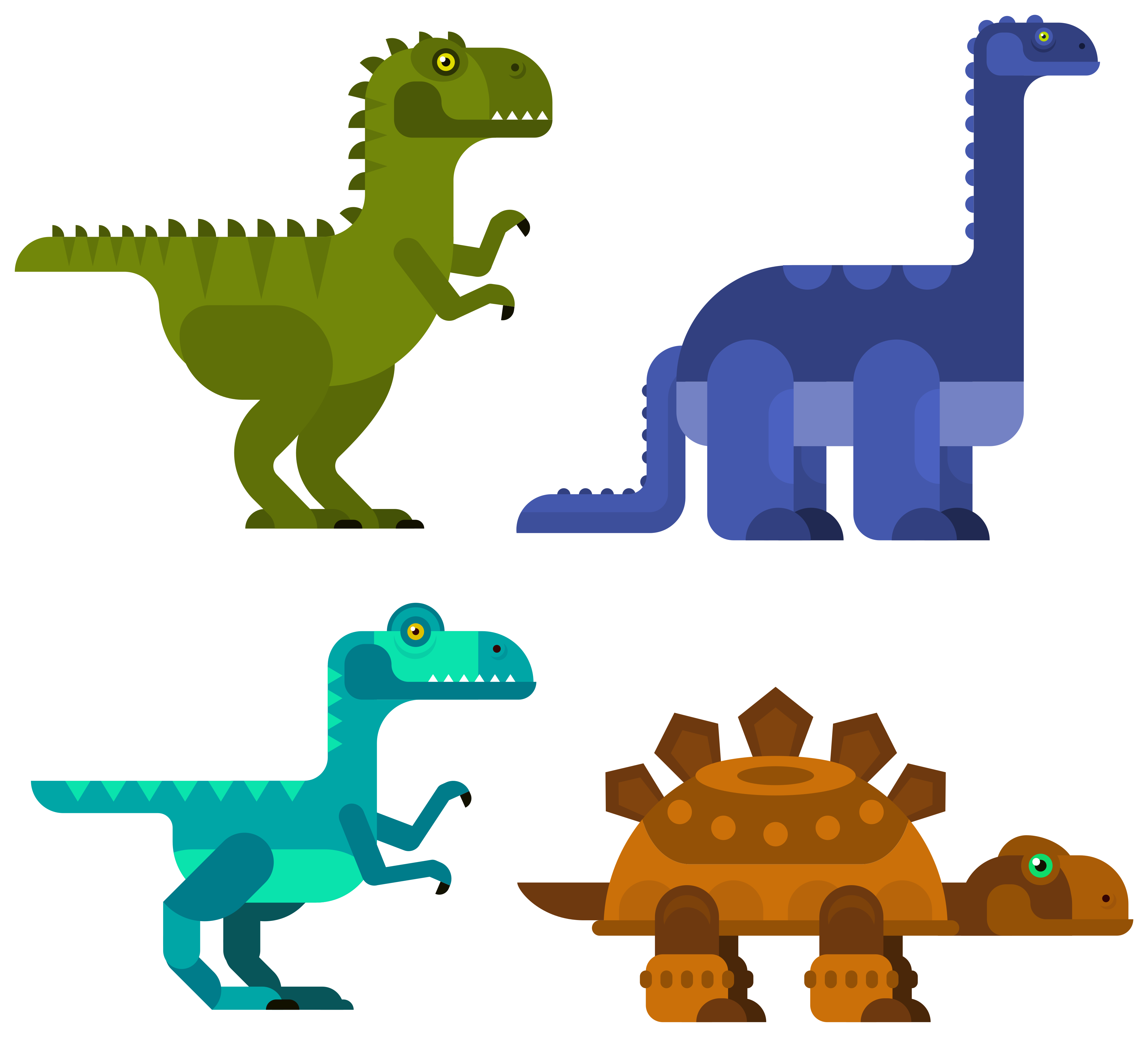 Zvířecí vinylový koberec barevní pohybliví dinosauři - TenStickers