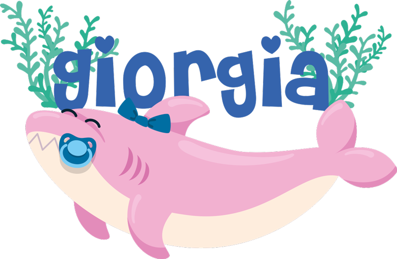 Zvířecí vinylový koberec Šťastný žralok - TenStickers