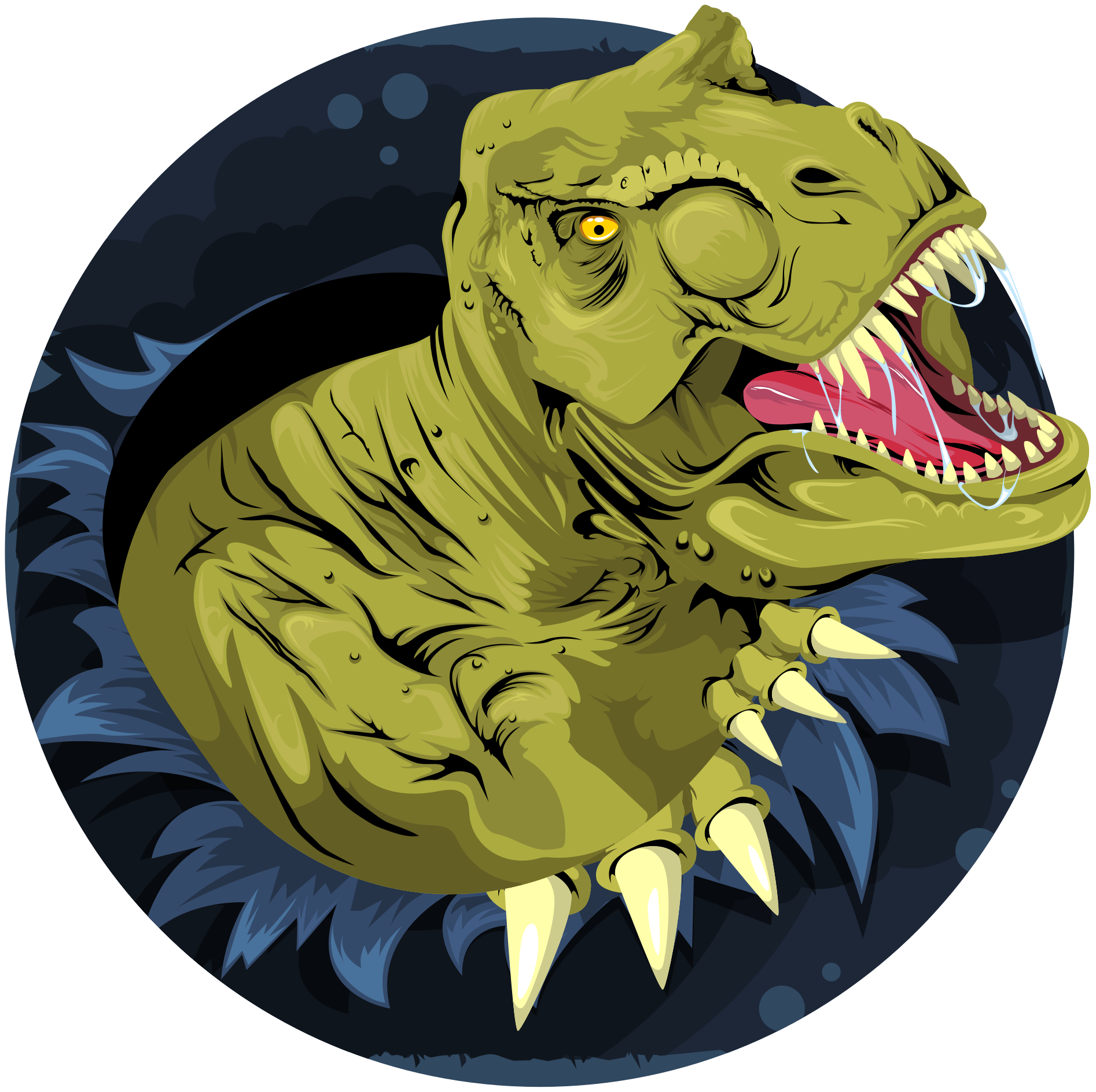 Zvířecí vinylový koberec lebka tyrannosaura rexe - TenStickers