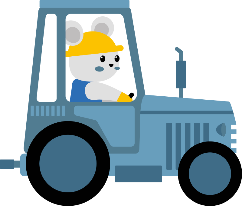 Zvířecí vinylový koberec roztomilý medvěd farmář - TenStickers