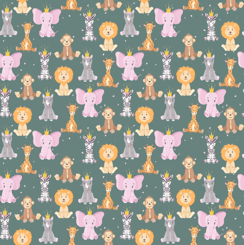 Zvířecí vinylový koberec s okouzlujícími vzory - TenStickers