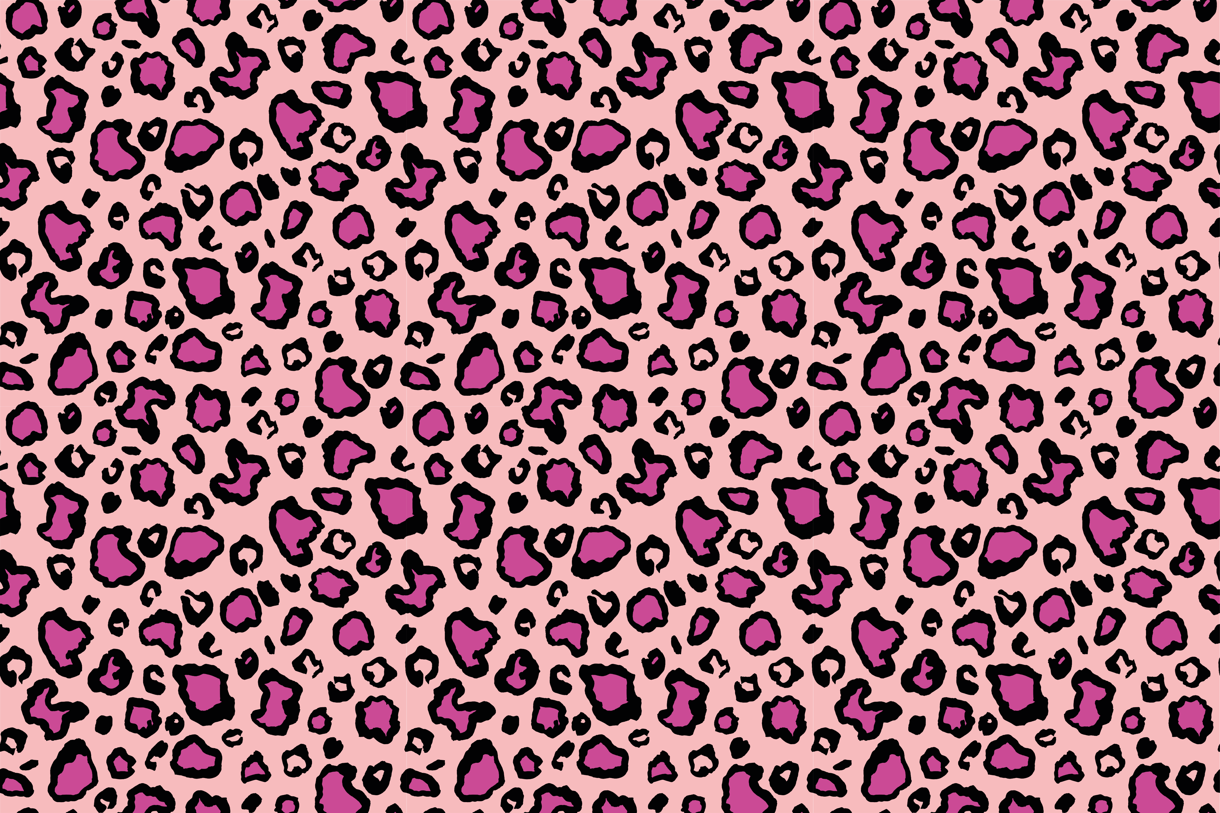 Zvířecí vinylový koberec v růžovo-černém leopardím vzoru - TenStickers