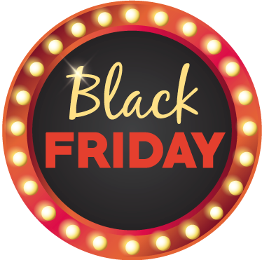 Vinylový koberec black friday Červená kulatá akce - TenStickers