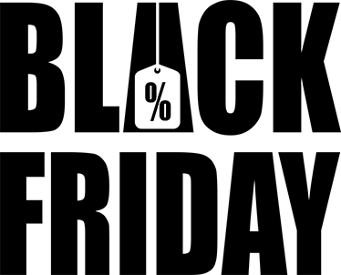 Vinylový koberec black friday jednoduché bílé pozadí - TenStickers