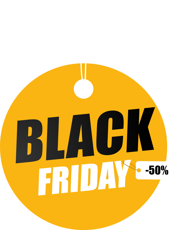 Vinylový koberec black friday personalizovaný kruh - TenStickers