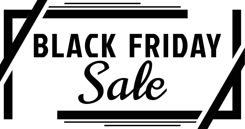Vinylový koberec black friday v akci v krabici - TenStickers