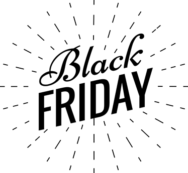 Vinylový koberec black friday lesklý kaligrafický text - TenStickers