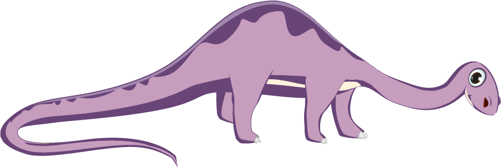 Zvířecí vinylový koberec přátelský dlouhokrký dinosaur - TenStickers