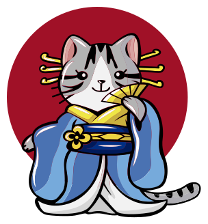 Zvířecí vinylový koberec japonská dekorativní kočka - TenStickers
