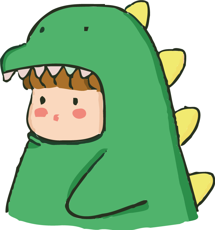 Zvířecí vinylový koberec roztomilý v kostýmu dinosaura - TenStickers