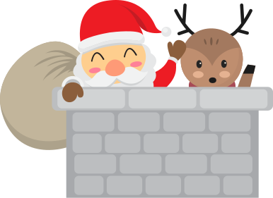 Vinylový koberec vánoce santa a sobi - TenStickers