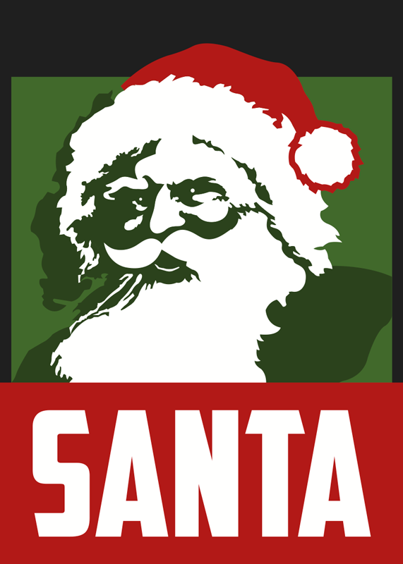 Vinylový koberec vánoce realistický santa claus - TenStickers