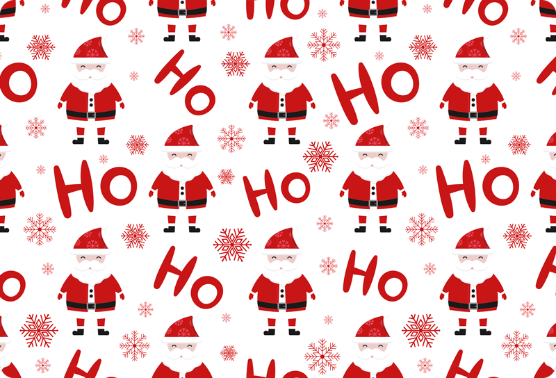 Vinylový koberec vánoce santa claus a hohoho motiv - TenStickers