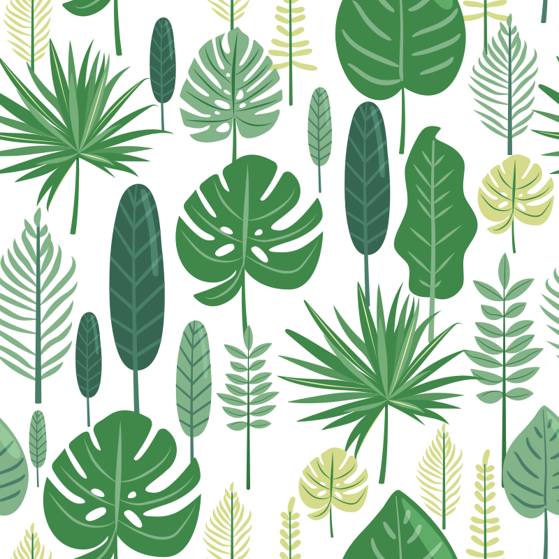 Vinylový koberec s květinami a rostlinami monstera - TenStickers