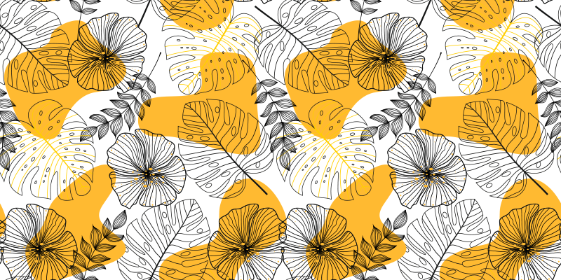 Vinylový koberec s květinami a rostlinami kallax design - TenStickers