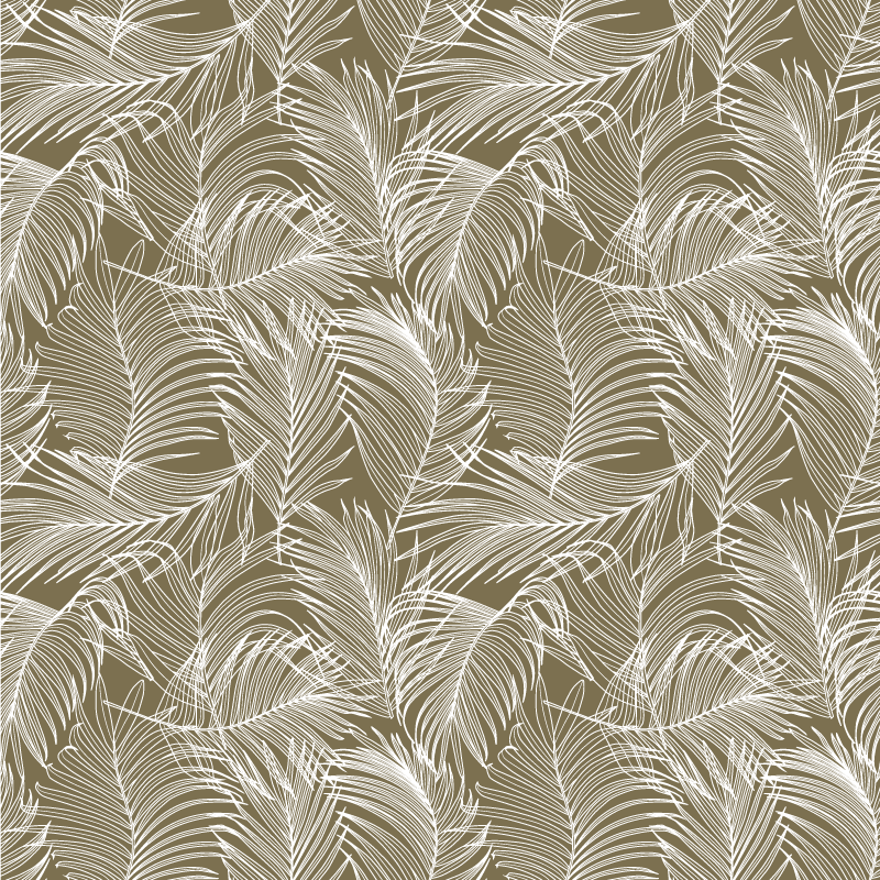 Vinylový koberec s květinami a rostlinami v hnědých listech - TenStickers