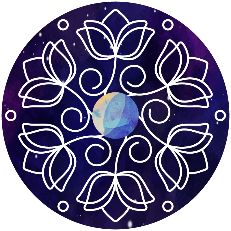 Vinylový koberec s květinami a rostlinami v designu lotosu - TenStickers