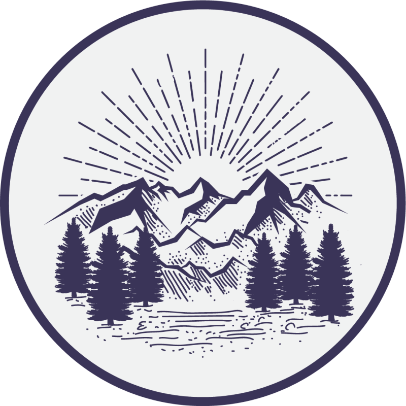 Vinylový koberec s květinami a rostlinami v horském kruhu - TenStickers