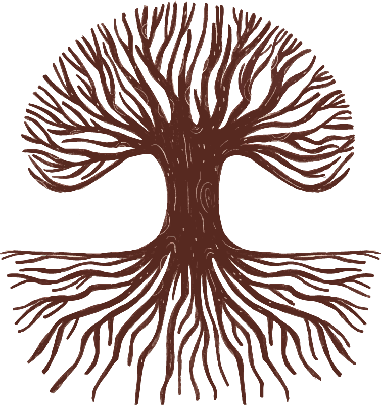 Vinylový koberec s květinami a rostlinami kořeny života - TenStickers