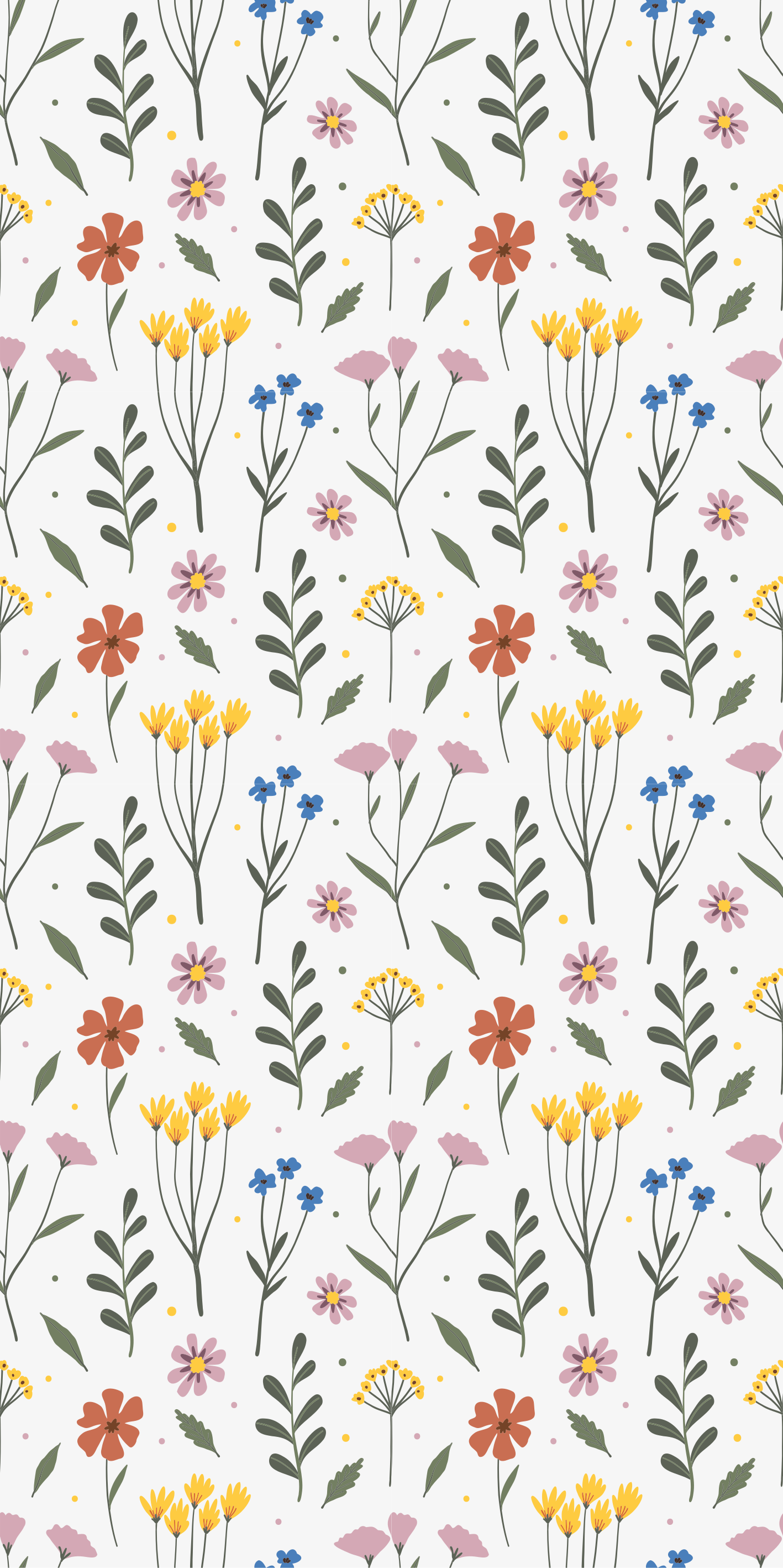 Vinylový koberec s květinami a rostlinami vícbarevný - TenStickers