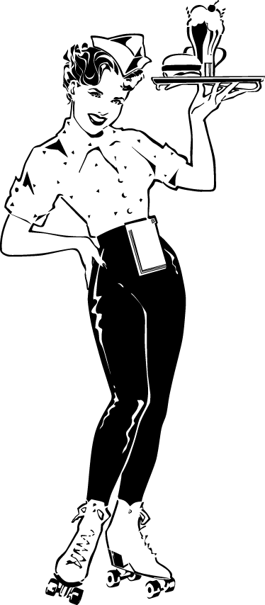 Kuchyňský vinylový koberec vintage číšnice - TenStickers