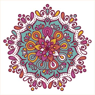 Kuchyňský vinylový koberec barevná dlaždicová mandala - TenStickers