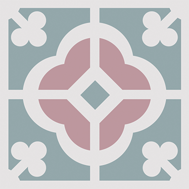 Kuchyňský vinylový koberec květinové hydraulické dlaždice - TenStickers