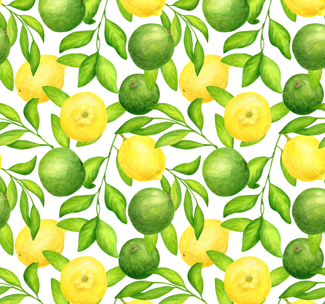 Kuchyňský vinylový koberec citrony a limety - TenStickers