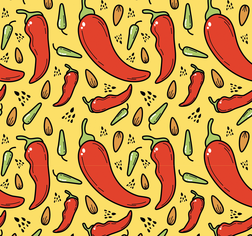 Kuchyňský vinylový koberec Červené a zelené chilli - TenStickers