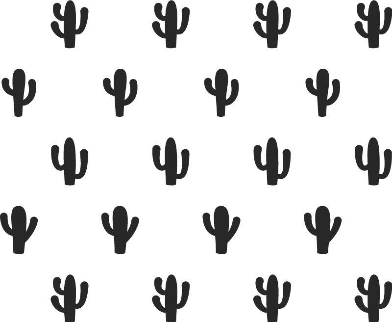 Vinylový koberec s květinami a rostlinami cactus design - TenStickers