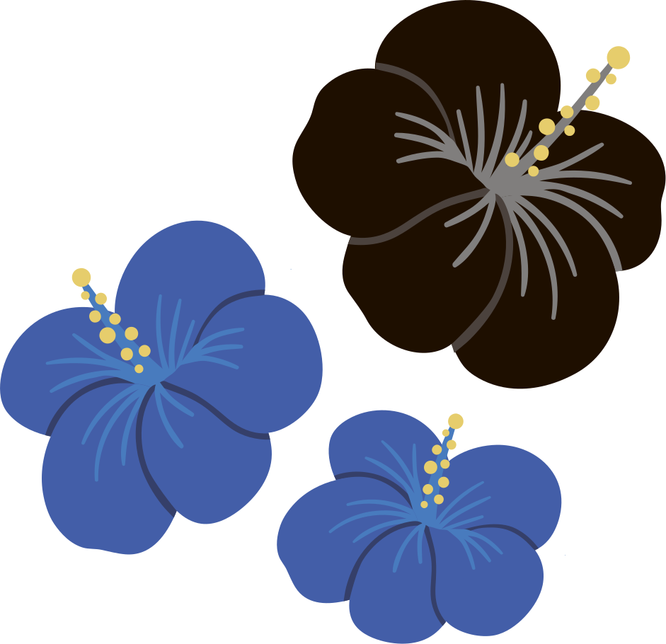Vinylový koberec s květinami a rostlinami hibiscus - TenStickers