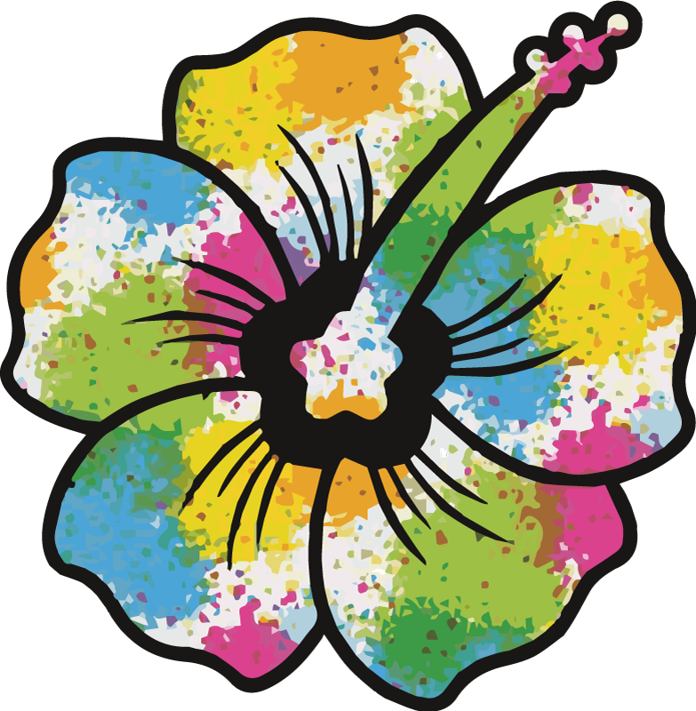 Vinylový koberec do ložnice kvetoucí hibiscus - TenStickers