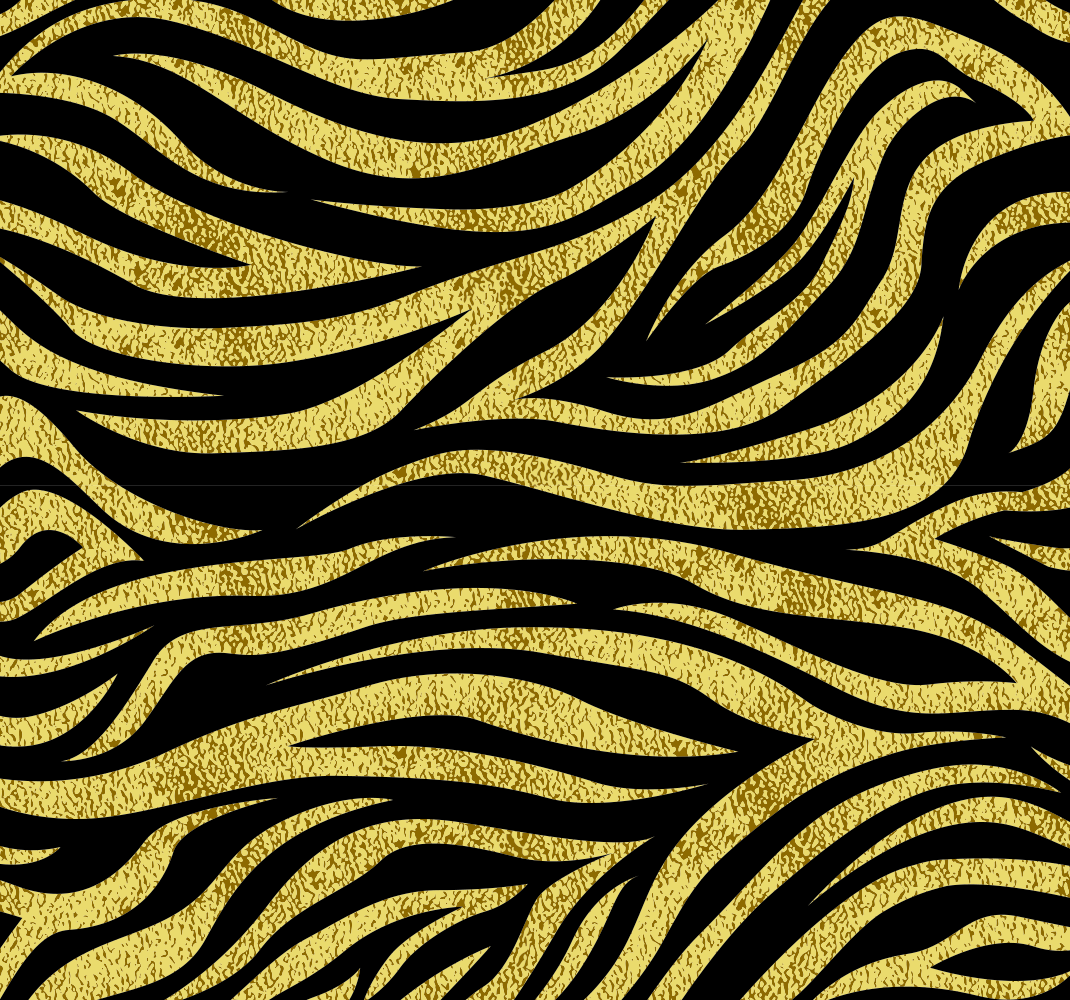 Vinylový koberec se zvířecím potiskem zebra ve zlaté - TenStickers