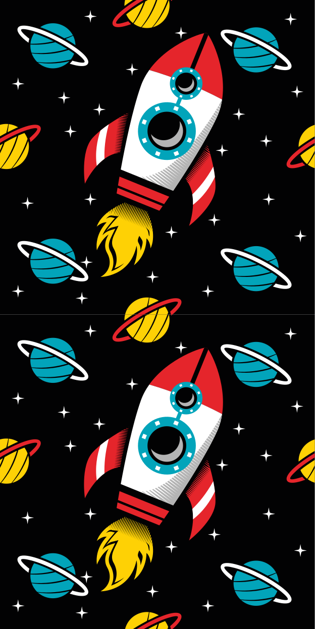 Vinylový koberec s hvězdami do nekonečna a dál - TenStickers