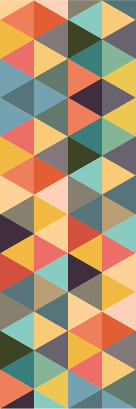 Geometrický vinylový koberec s barevnými vzory - TenStickers