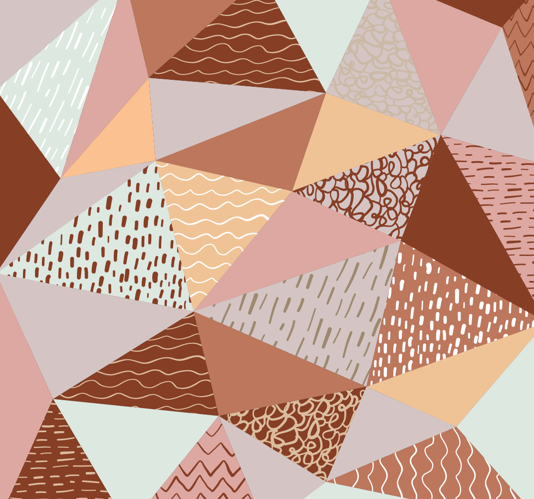 Geometrický vinylový koberec tvarové trojúhelníky - TenStickers