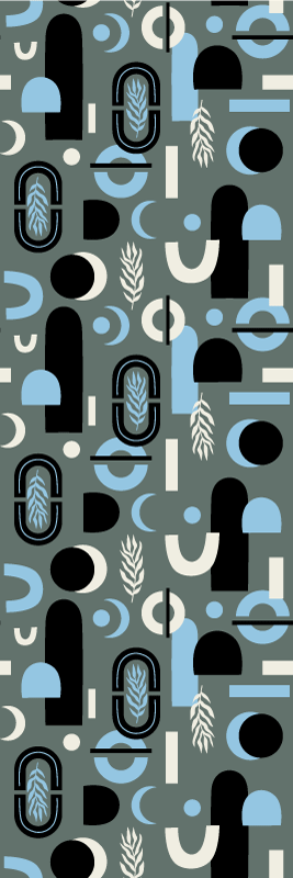 Geometrický vinylový koberec s abstraktním pozadím - TenStickers