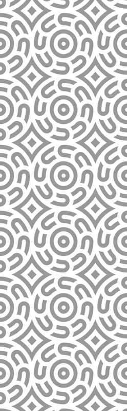 Geometrický vinylový koberec s bílým vzorem kruhů - TenStickers